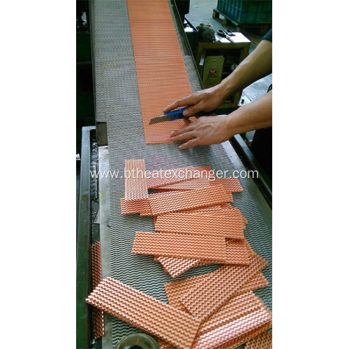 Heat Transfer Copper Staggered Fins